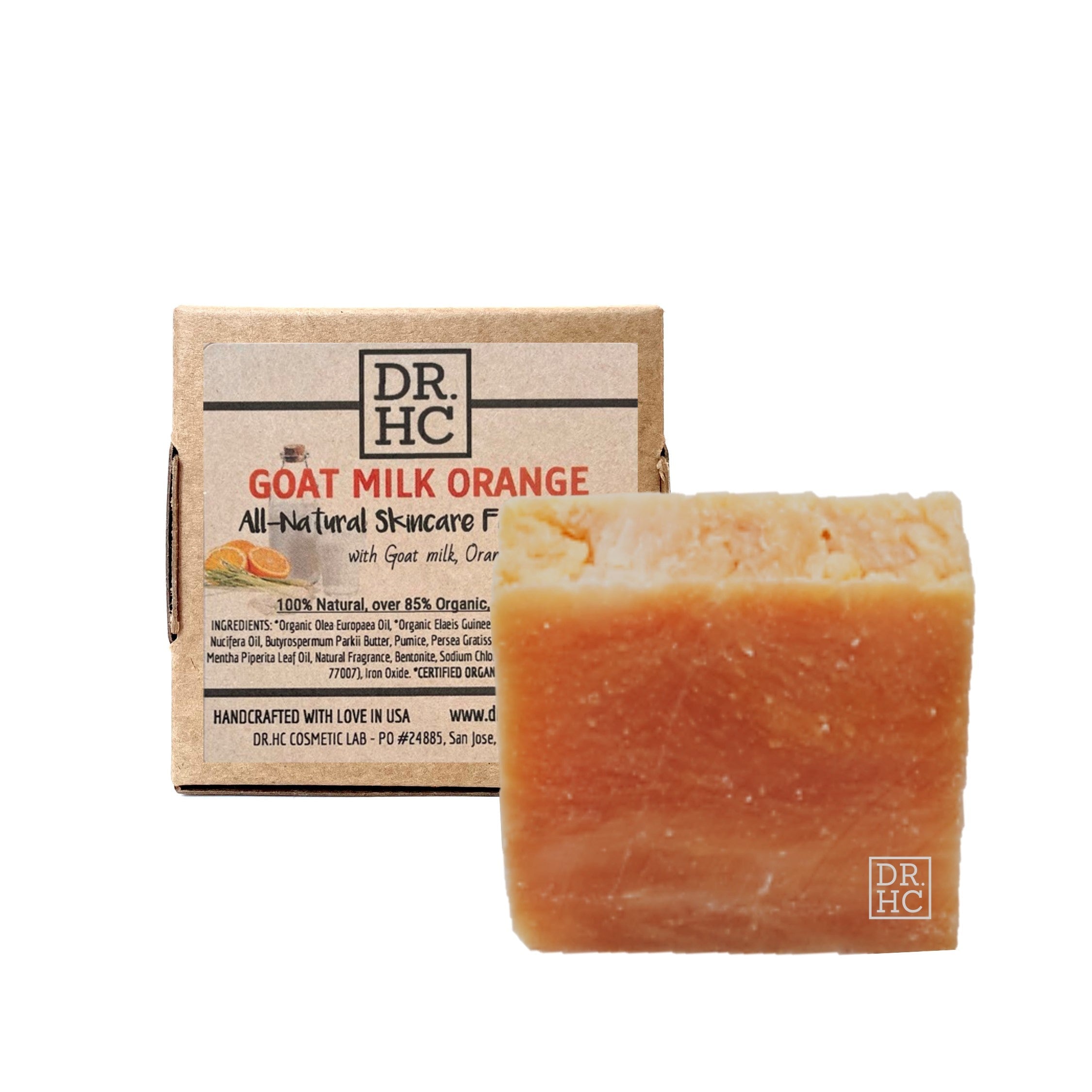All-Natural Skincare Face Soap - Goat Milk Orange (110g, 3.8oz.)-0