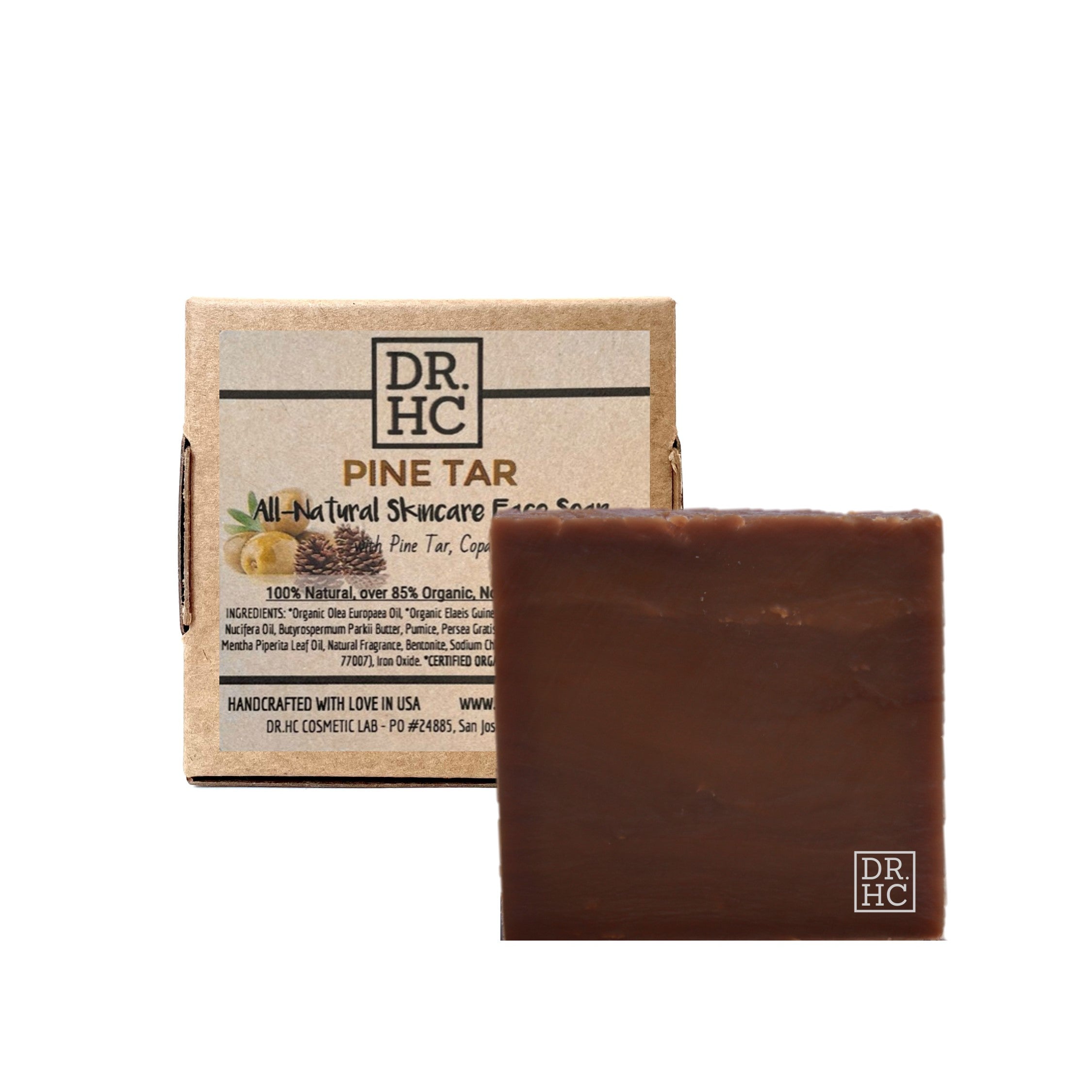 All-Natural Skincare Face Soap - Pine Tar (110g, 3.8oz)-0